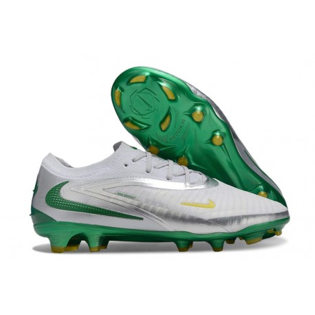 New Nike Phantom 6 Elite Low FG White Green Silver