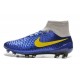 Nike High Top Magista Obra FG ACC Soccer Cleats Blue Yellow Grey