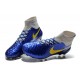 Nike High Top Magista Obra FG ACC Soccer Cleats Blue Yellow Grey