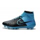Nike High Top Magista Obra FG ACC Soccer Cleats Leather Black Blue