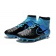 Nike High Top Magista Obra FG ACC Soccer Cleats Leather Black Blue