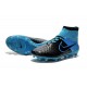 Nike High Top Magista Obra FG ACC Soccer Cleats Leather Black Blue