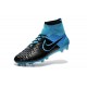 Nike High Top Magista Obra FG ACC Soccer Cleats Leather Black Blue