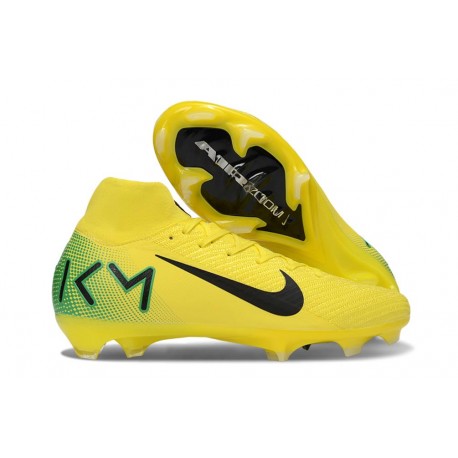 Nike Mercurial Superfly 10 Elite FG KM Yellow Green Black