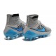 Nike High Top Magista Obra FG ACC Soccer Cleats Wolf Grey Turquoise Blue