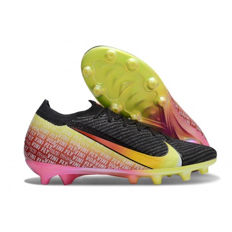 Nike Zoom Mercurial Vapor XVI Elite Ag-Pro Black Yellow Crimson Green