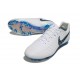 Nike Tiempo Legend X Elite FG Cleats White Blue Grey