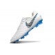 Nike Tiempo Legend X Elite FG Cleats White Blue Grey