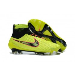 Nike High Top Magista Obra FG ACC Soccer Cleats Volt Black
