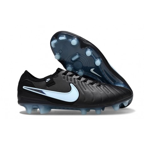 Nike Tiempo Legend X Elite FG Cleats Black Ice Blue