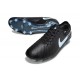 Nike Tiempo Legend X Elite FG Cleats Black Ice Blue