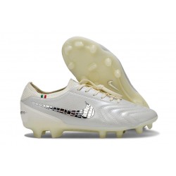Nike Tiempo Legend X Elite FG Cleats White Silver