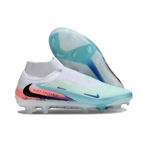Nike Phantom 6 Elite High FG Shoes White Blue Orange