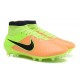 Nike High Top Magista Obra FG ACC Soccer Cleats Leather Yellow Black