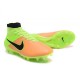 Nike High Top Magista Obra FG ACC Soccer Cleats Leather Yellow Black
