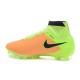 Nike High Top Magista Obra FG ACC Soccer Cleats Leather Yellow Black