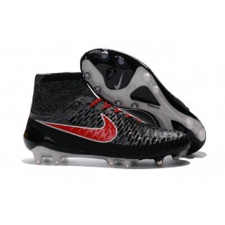 Nike High Top Magista Obra FG ACC Soccer Cleats Black Crimson