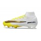 New Nike Mercurial Superfly 10 Elite FG Shoes White Gold Yellow