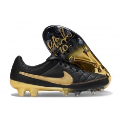 New Nike Tiempo SE Elite FG Cleat Black Golden