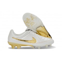 New Nike Tiempo SE Elite FG Cleat White Gold