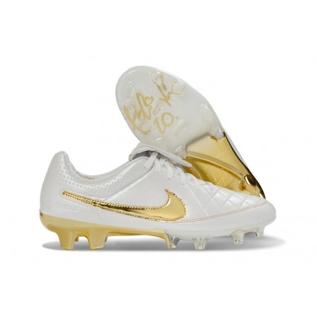 New Nike Tiempo SE Elite FG Cleat White Gold