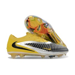 Nike Phantom 6 Elite Low FG Boot Black Yellow Silver