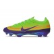 Nike Zoom Mercurial Vapor 17 Elite FG Soccer Shoes Green Yellow Purple