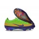 Nike Zoom Mercurial Vapor 17 Elite FG Soccer Shoes Green Yellow Purple