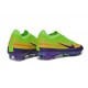 Nike Zoom Mercurial Vapor 17 Elite FG Soccer Shoes Green Yellow Purple