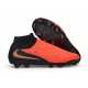 Nike Phantom 6 Elite High FG Soccer Cleats Crimson Black
