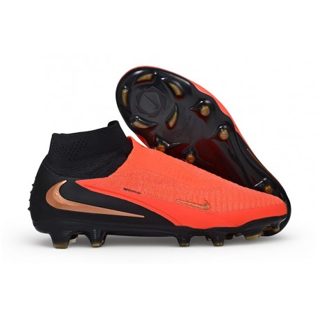 Nike Phantom 6 Elite High FG Soccer Cleats Crimson Black