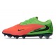 New Nike Phantom 6 Elite Low Gras Soccer Cleats Hot Punch Black Green Strike