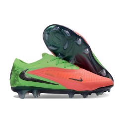 New Nike Phantom 6 Elite Low Gras Soccer Cleats Hot Punch Black Green Strike