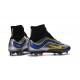 Top New Nike Mercurial Superfly Heritage Soccer Boots Silver Blue Yellow