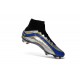 Top New Nike Mercurial Superfly Heritage Soccer Boots Silver Blue Yellow