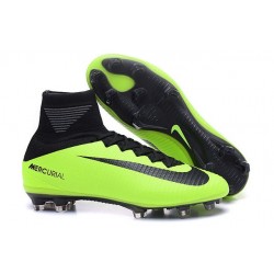 Cristiano Ronaldo New Nike Mercurial Superfly V FG Boots Green Black
