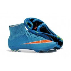 Cristiano Ronaldo Nike Mercurial Superfly 4 FG Soccer Boots Blue Orange