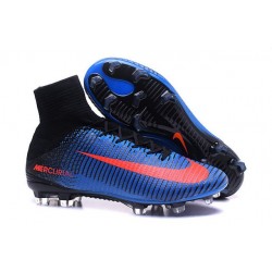 Cristiano Ronaldo New Nike Mercurial Superfly V FG Boots Blue Orange Black