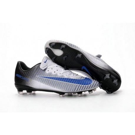 Nike Mercurial Vapor 11 FG Firm Ground Football Shoes White Blue Black