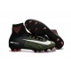 New High-Top Nike Mercurial Superfly V FG Boots Black White Purple