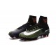 New High-Top Nike Mercurial Superfly V FG Boots Black White Purple