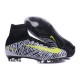 New High-Top Nike Mercurial Superfly V FG Boots White Black Volt