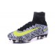 New High-Top Nike Mercurial Superfly V FG Boots White Black Volt