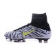 New High-Top Nike Mercurial Superfly V FG Boots White Black Volt