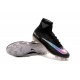 New High-Top Nike Mercurial Superfly V FG Boots Black Silver