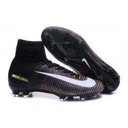 New High-Top Nike Mercurial Superfly V FG Boots Black Pink White