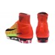 New High-Top Nike Mercurial Superfly V FG Boots Crimson Yellow Black