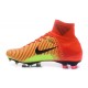 New High-Top Nike Mercurial Superfly V FG Boots Crimson Yellow Black