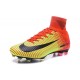 New High-Top Nike Mercurial Superfly V FG Boots Crimson Yellow Black
