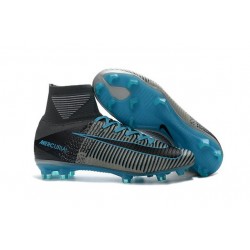 Nike Mercurial Superfly V FG Firm Ground Soccer Shoes Grey Blue Black